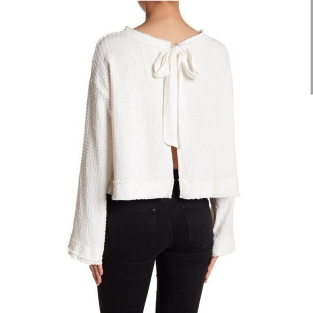 Free People open back blouse